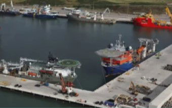 Opening of the new  Aberdeen South Harbour by Princess Anne