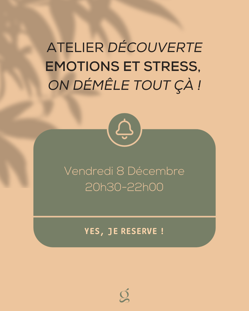 Atelier Conférence "Emotions & Stress : on démêle tout çà!"