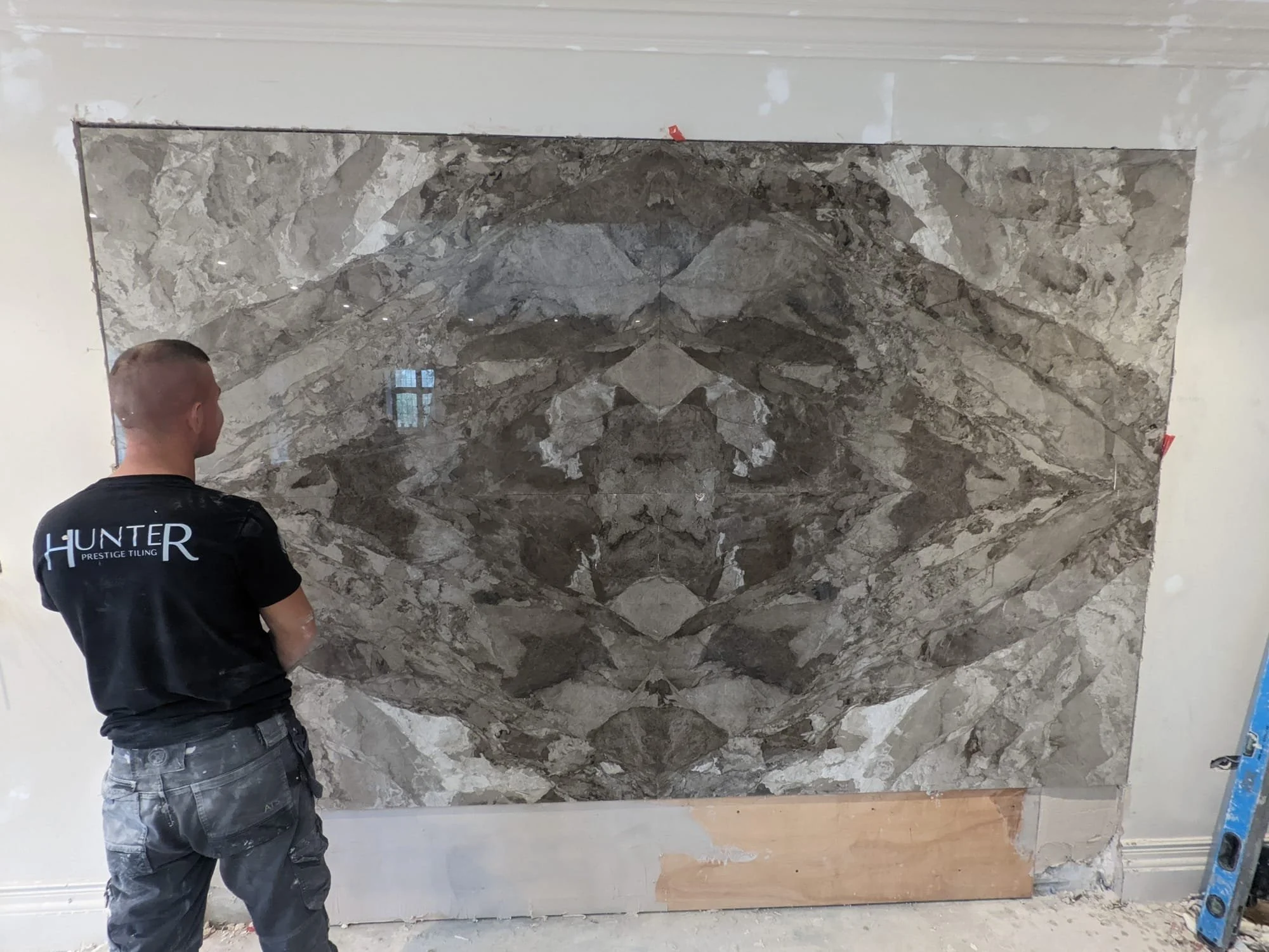 Tanking & waterproofing, Underfloor heating systems, Book matched marble