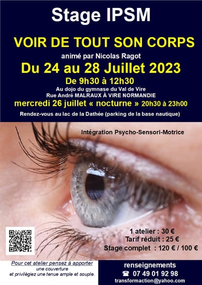 Stage IPSM - voir de tout son corps - du 24 au 28/07/2023