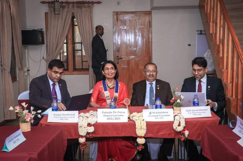 DISTRICT GOVERNOR'S Pubudu Souza’s OFFICIAL VISIT 2022/23