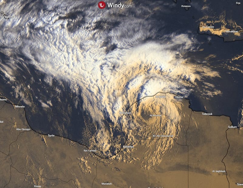 Un cyclone en méditerranée.