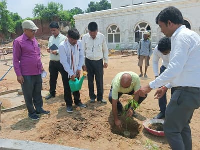 DM DEORIA {UP} JITENDRA PRATAP SINGH planting trees