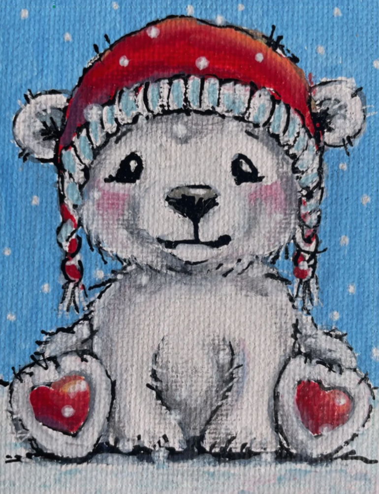 Christmas polar bear