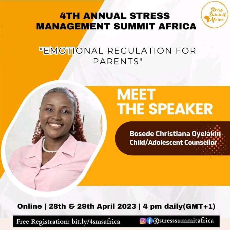 SPEAKER-STRESS MANAGEMENT SUMMIT APRIL, 2023