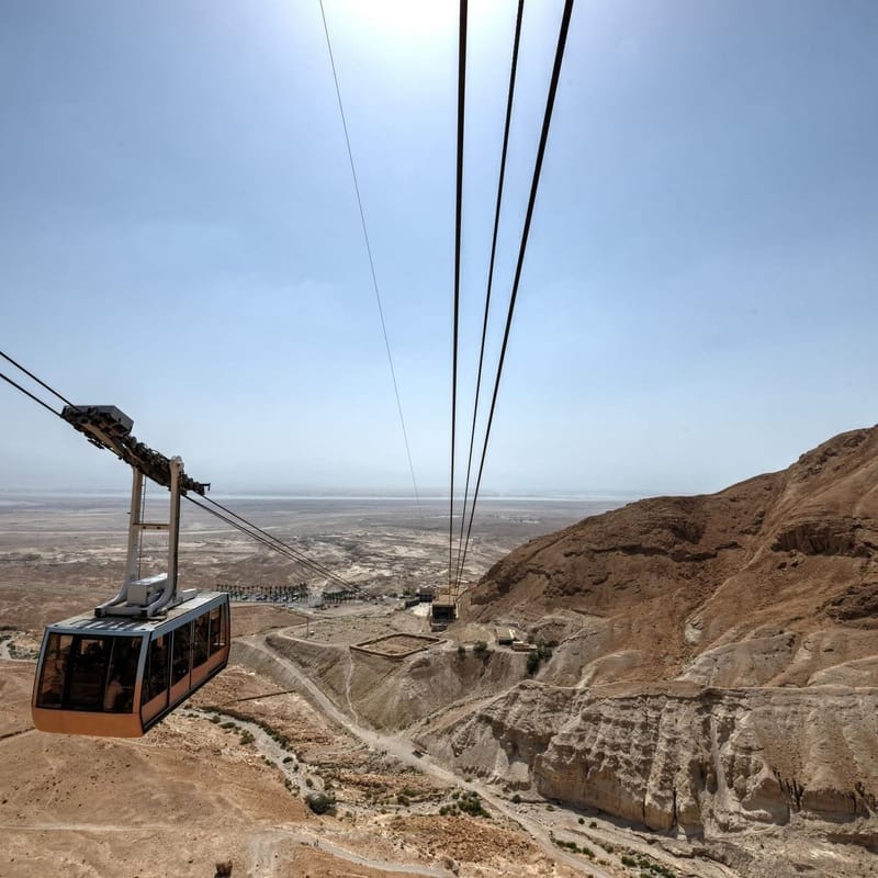 Иудейская пустыня. Крепость Масада и пляж мертвого моря.