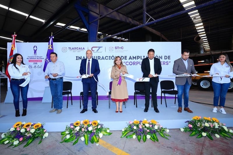 La gobernadora Lorena Cuéllar encabezó la inauguración de la ampliación de la planta productiva “Corpus Trailers”, ubicada en el municipio de Cuapiaxtla.