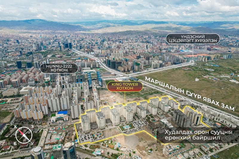 KING TOWER 104мкв 3өрөө худалдана