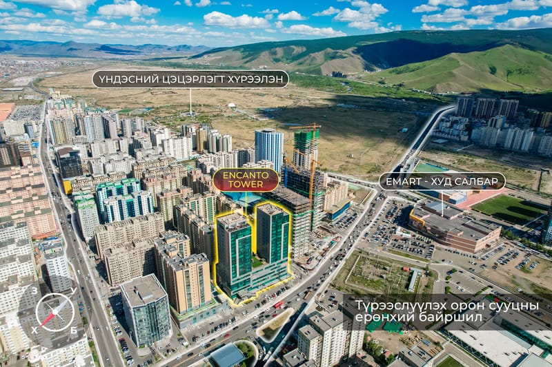 ENCANTO TOWER 143мкв 4 өрөө хөлслүүлнэ