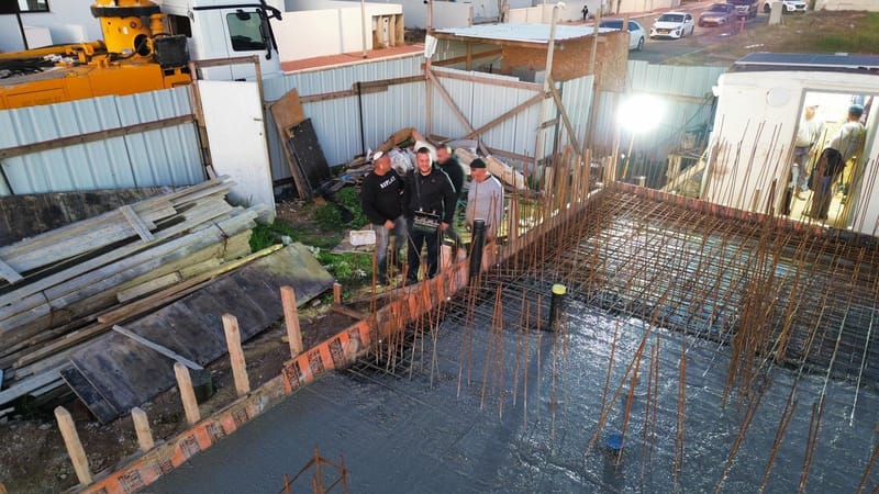 יציקת רצפה קומת קרקע