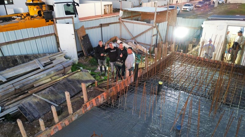 יציקת רצפה קומת קרקע