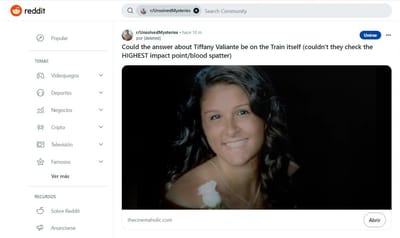 Could the answer about Tiffany Valiante be on the Train itself (couldn't they check the HIGHEST impact point/blood spatter)