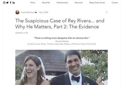 The Suspicious Case of Rey Rivera... and Why He Matters, Part 2: The Evidence