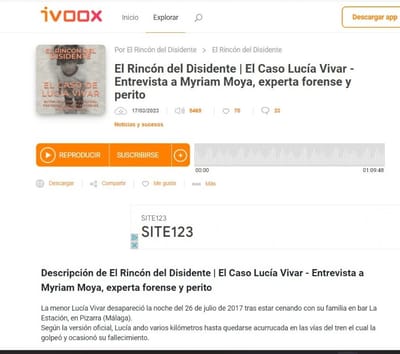 El Rincón del Disidente | El Caso Lucía Vivar - Entrevista a Myriam Moya, experta forense y perito