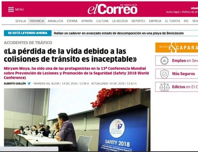 «La pérdida de la vida debido a las colisiones de tránsito es inaceptable»