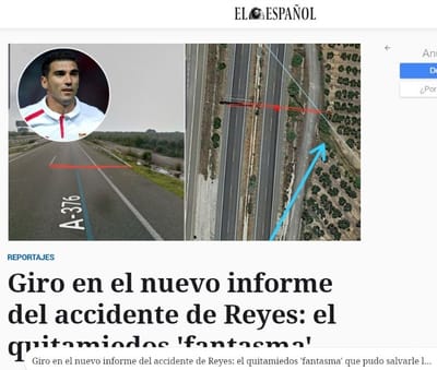 Giro en el nuevo informe del accidente de Reyes: el quitamiedos 'fantasma' que pudo salvarle la vida