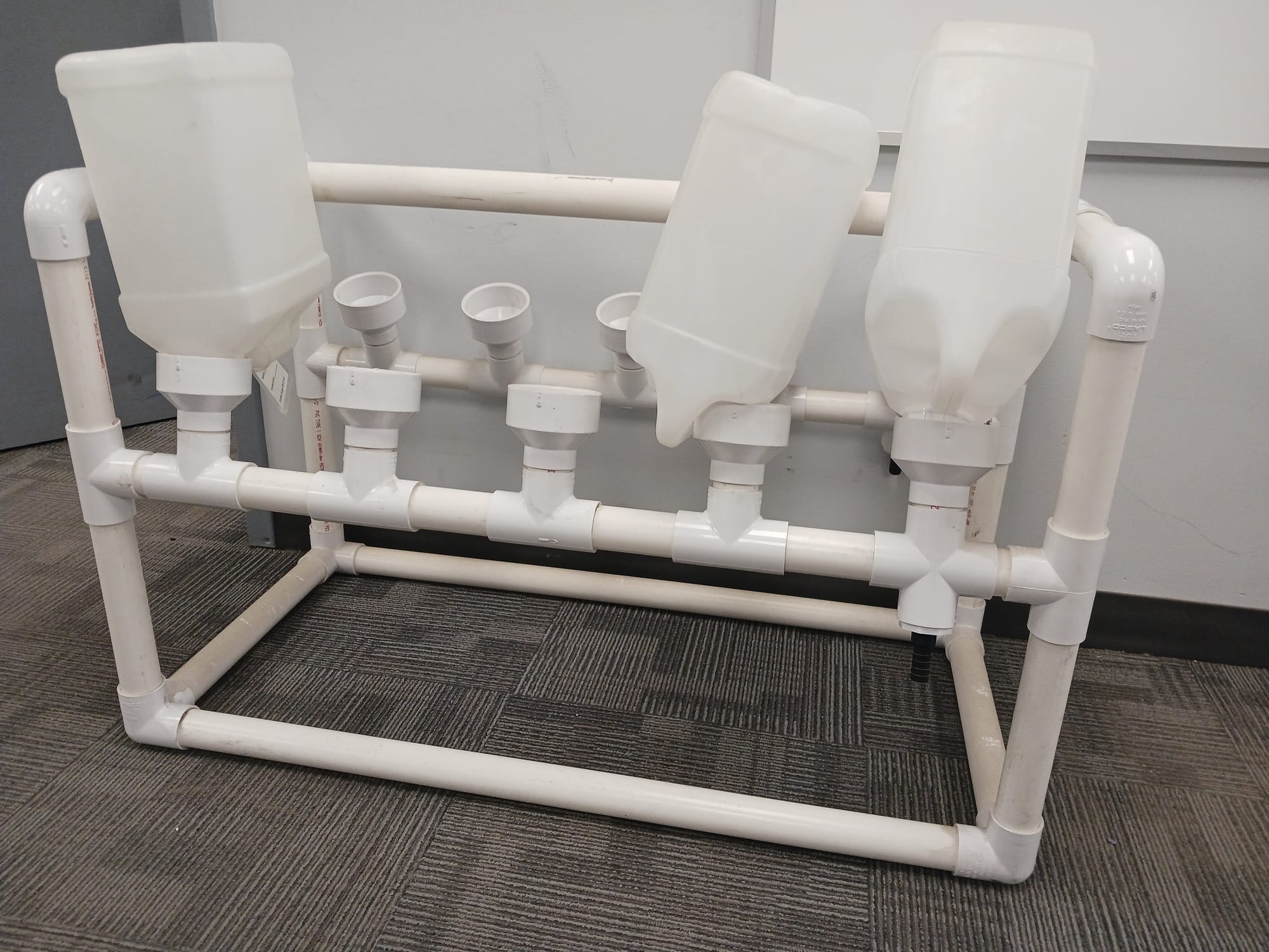 10 space floor mounted bicarb drying rack