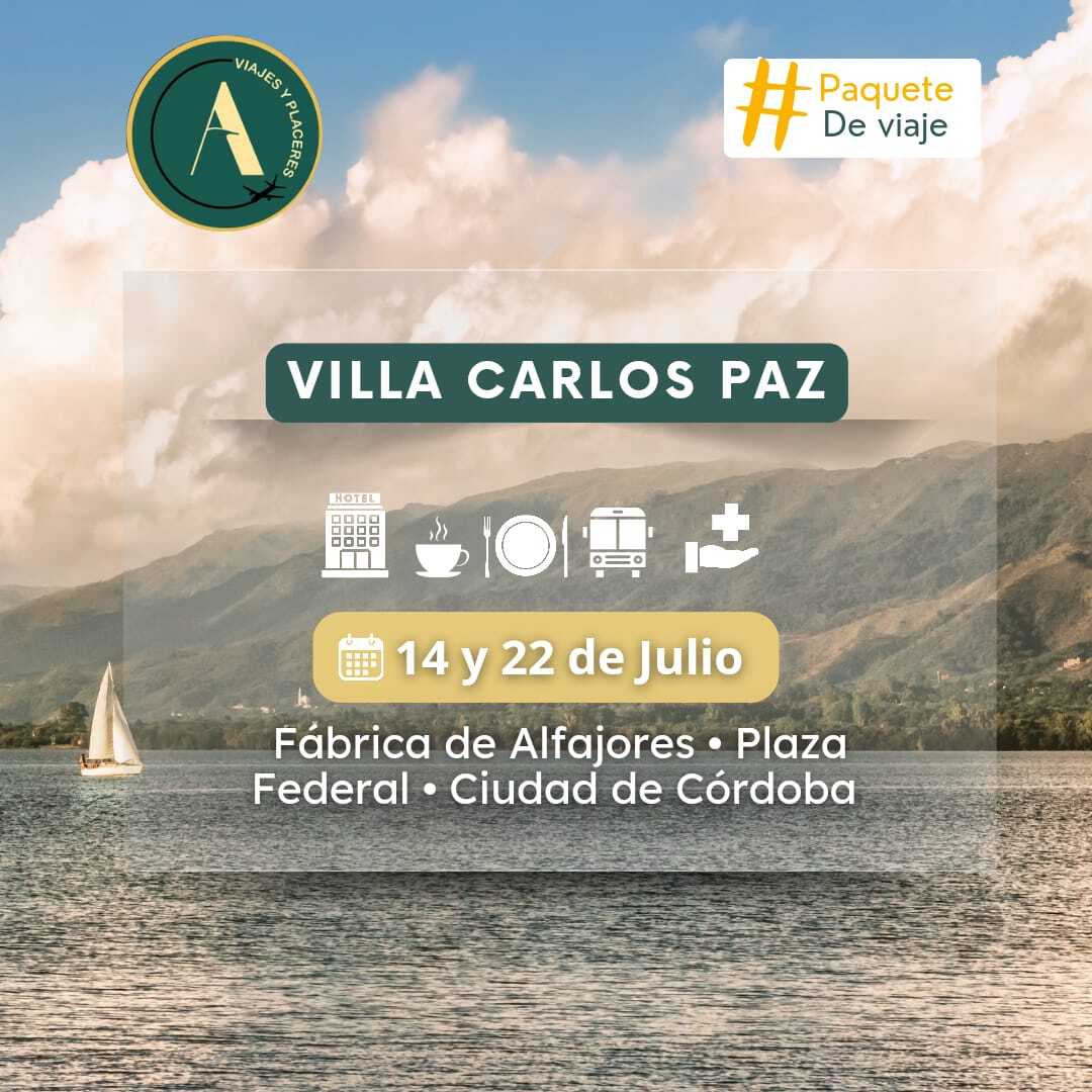 VILLA CARLOS PAZ "CUPO COMPLETO"