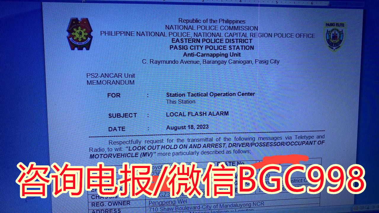 菲律宾机动车警察报告