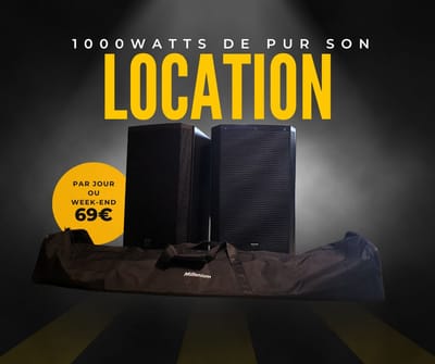 PACK SONO BLUETOOTH 69€ / jour ou week-end.