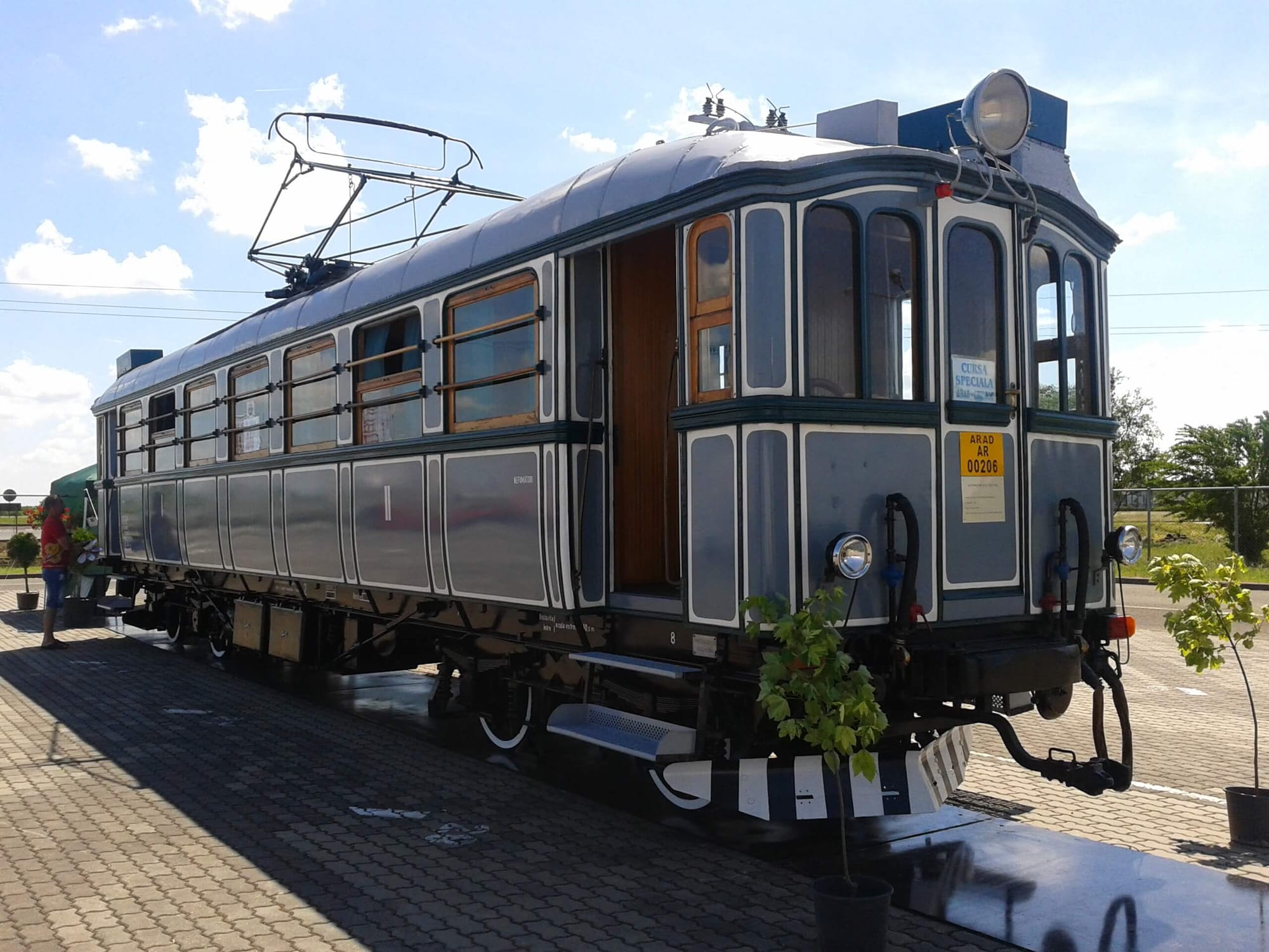 Automotor electric Ganz restaurat la starea sa inițială din 1913 reconstruit la fabrica Astra Vagoane Călători din Arad în 1995.