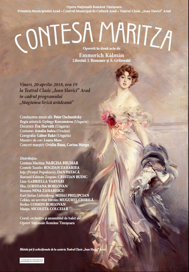 Opereta "Contesa Maritza" la Teatrul Clasic "Ioan Slavici"