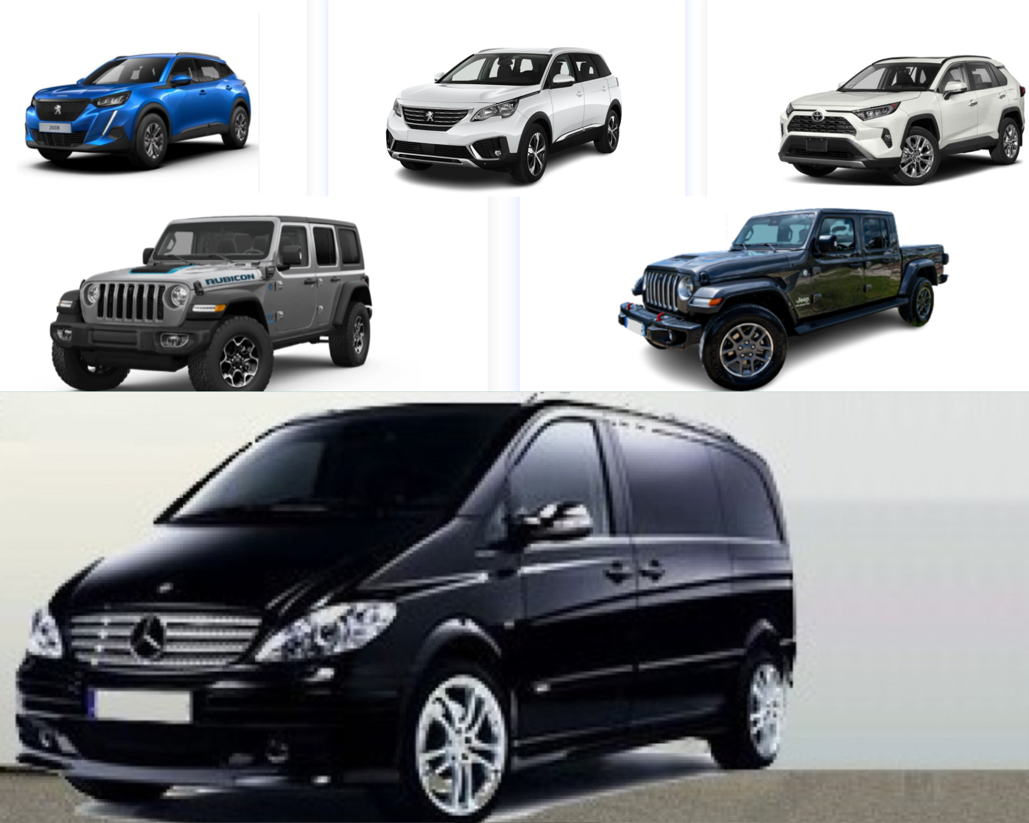 Locations de véhicules, navettes et VTC