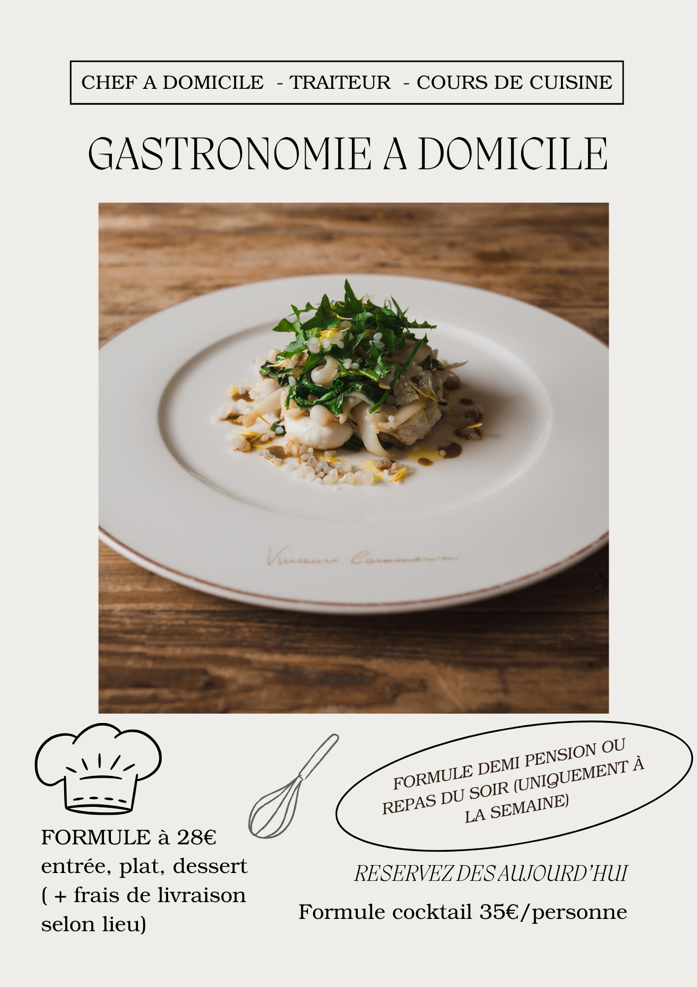 Chef en livraison ou à domicile