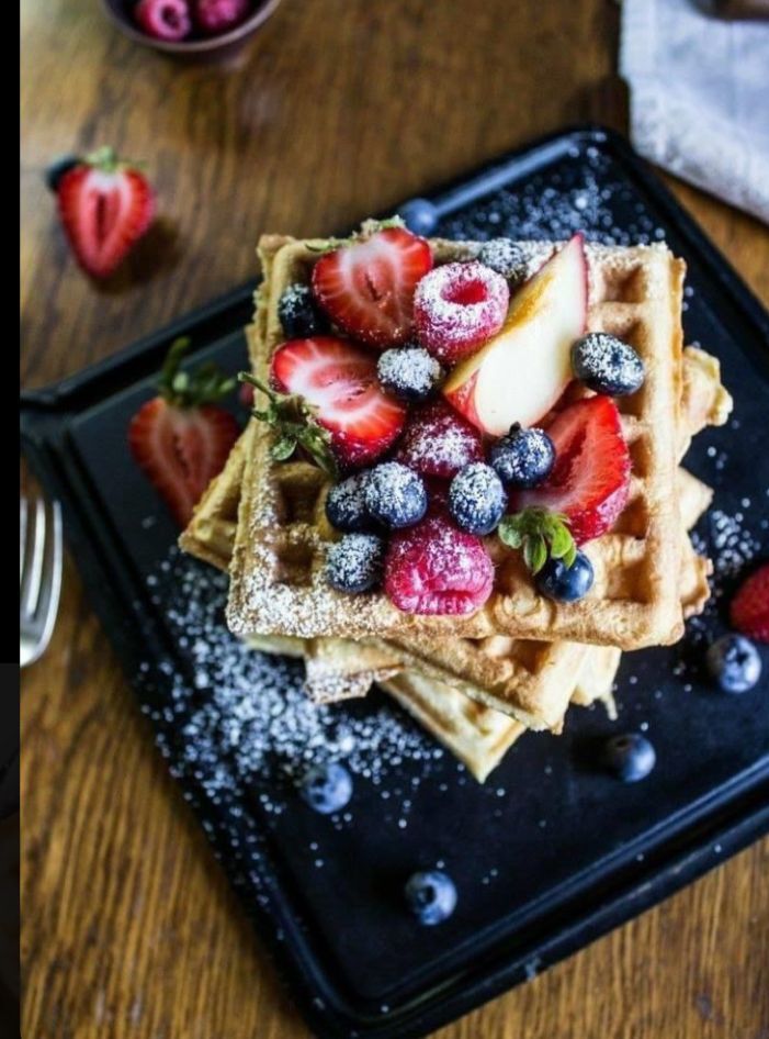 Waffle Meyveli