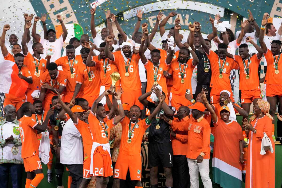 Ivory Coast celebrates their victory in the Africa Cup of Nations.