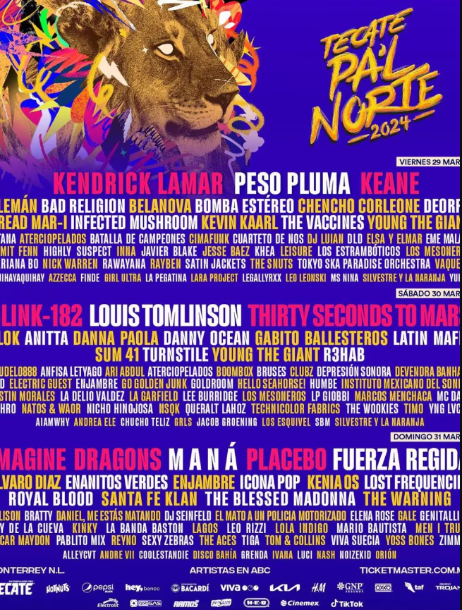 Los shows más llamativos del Tecate Pa’l Norte 2024 que (casi) todos queremos ver