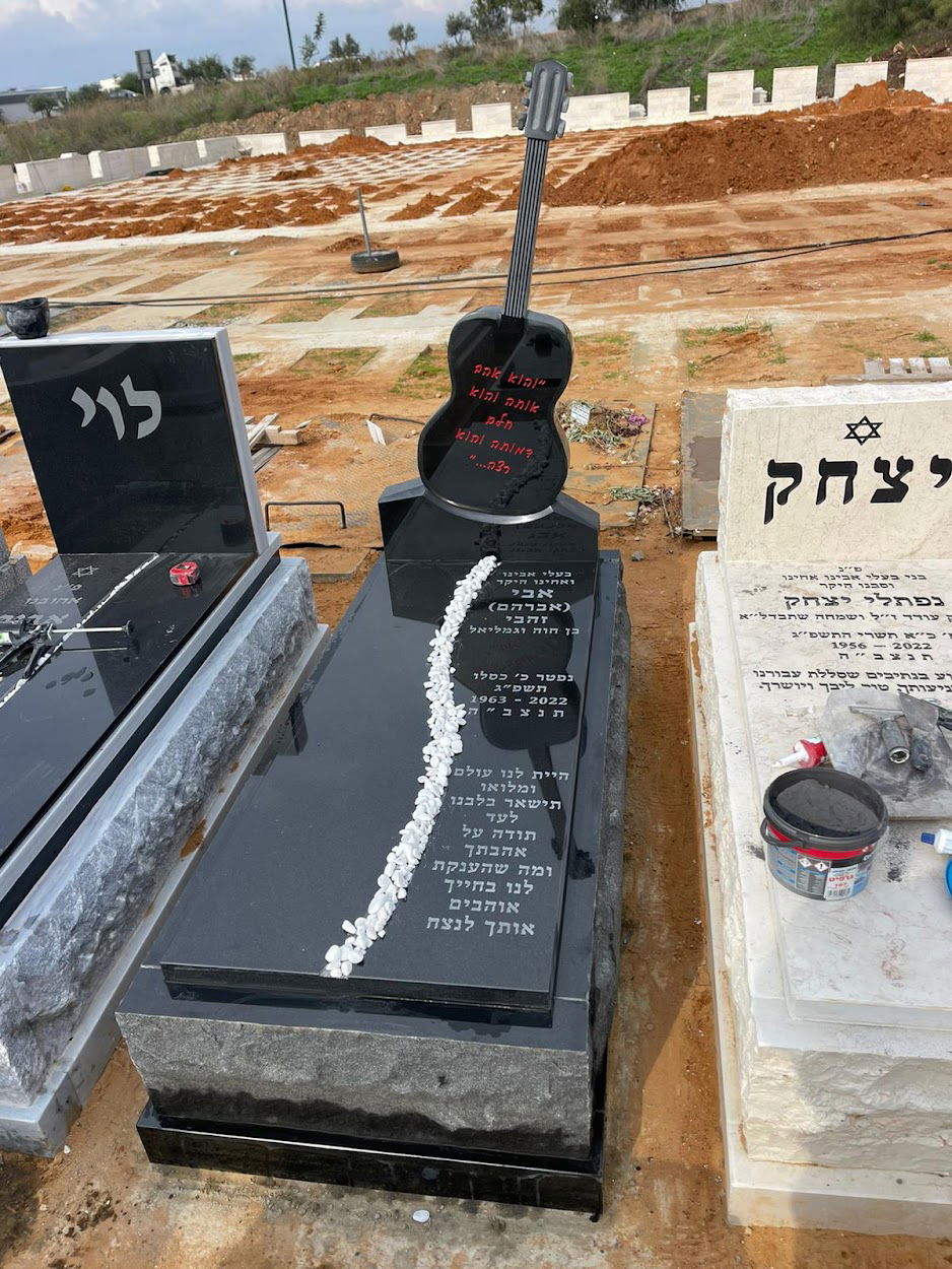 קטלוג מצבות גרניט שחור איכותיות בעיצובים מיוחדים | מק"ט 476