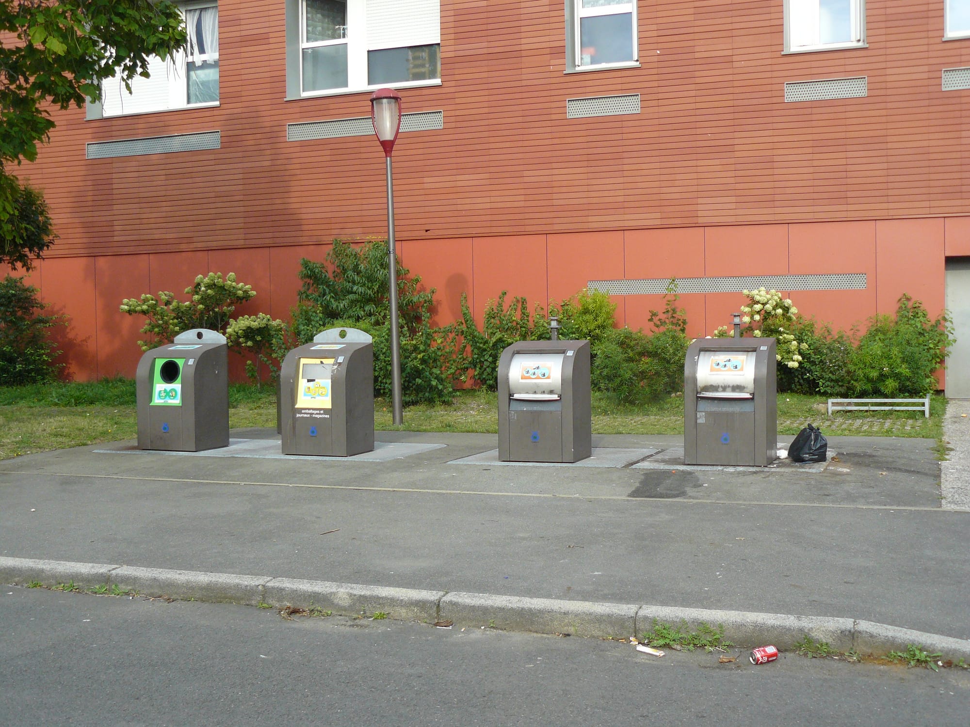 recycling bins