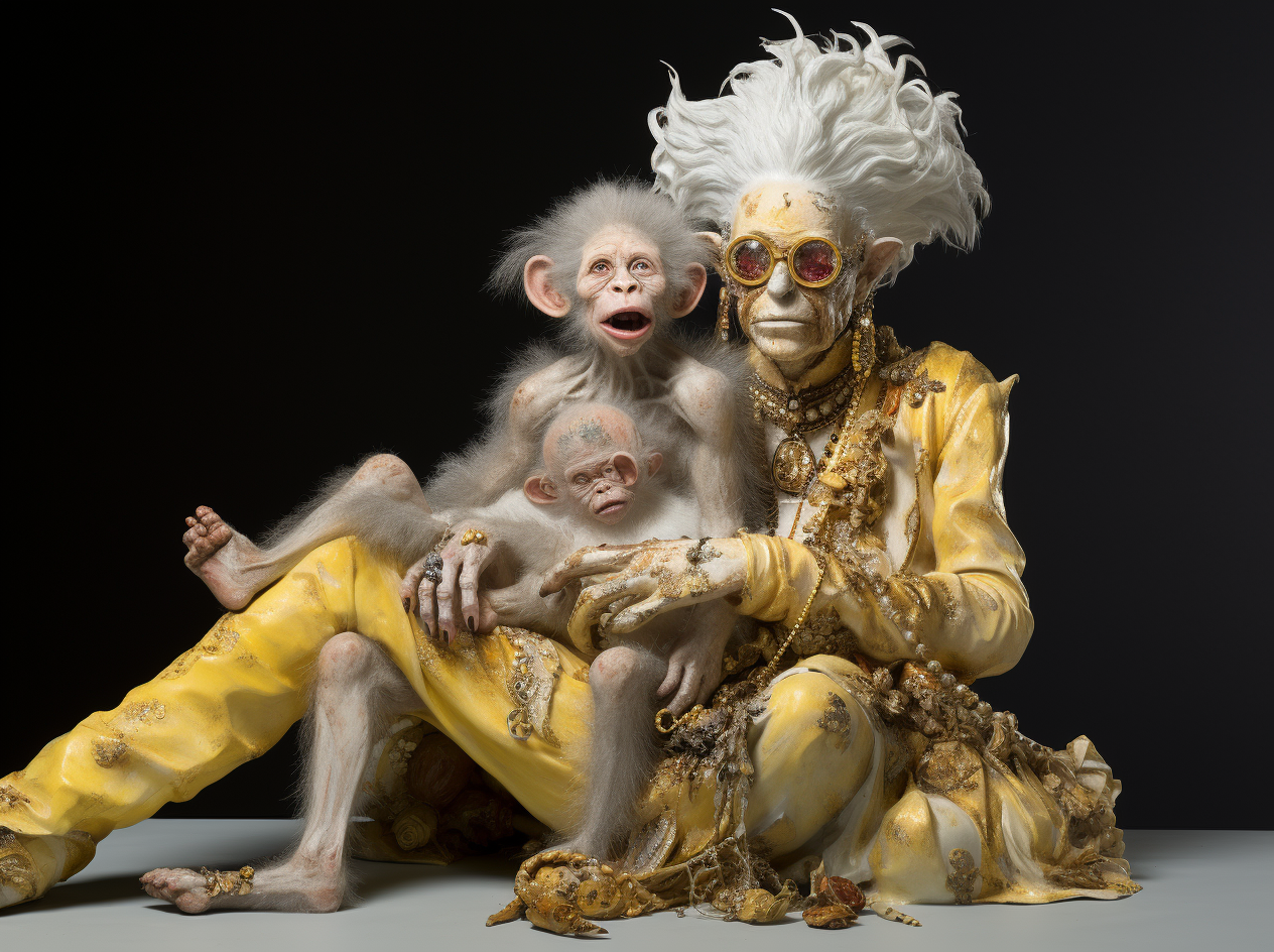 Art Review by Jeff Koons - Michael Jackson and the Golden Monkey