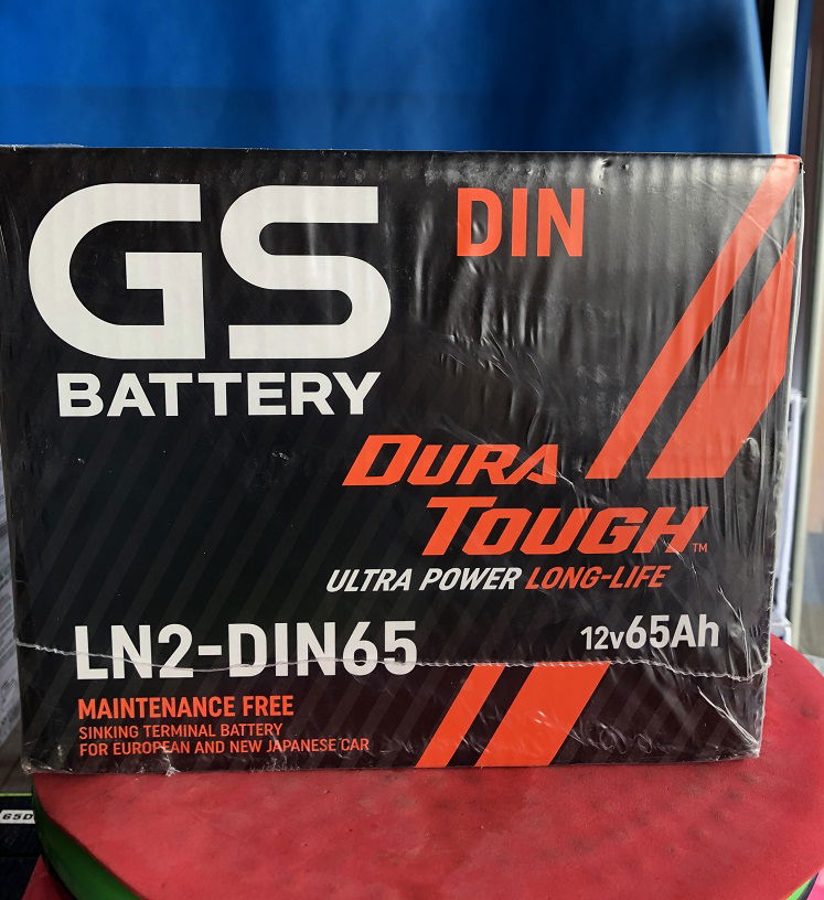แบตเตอรี่รถยนต์ GS LN2 DIN65 รถเก๋ง รถกระบะ - 65 แอมป์