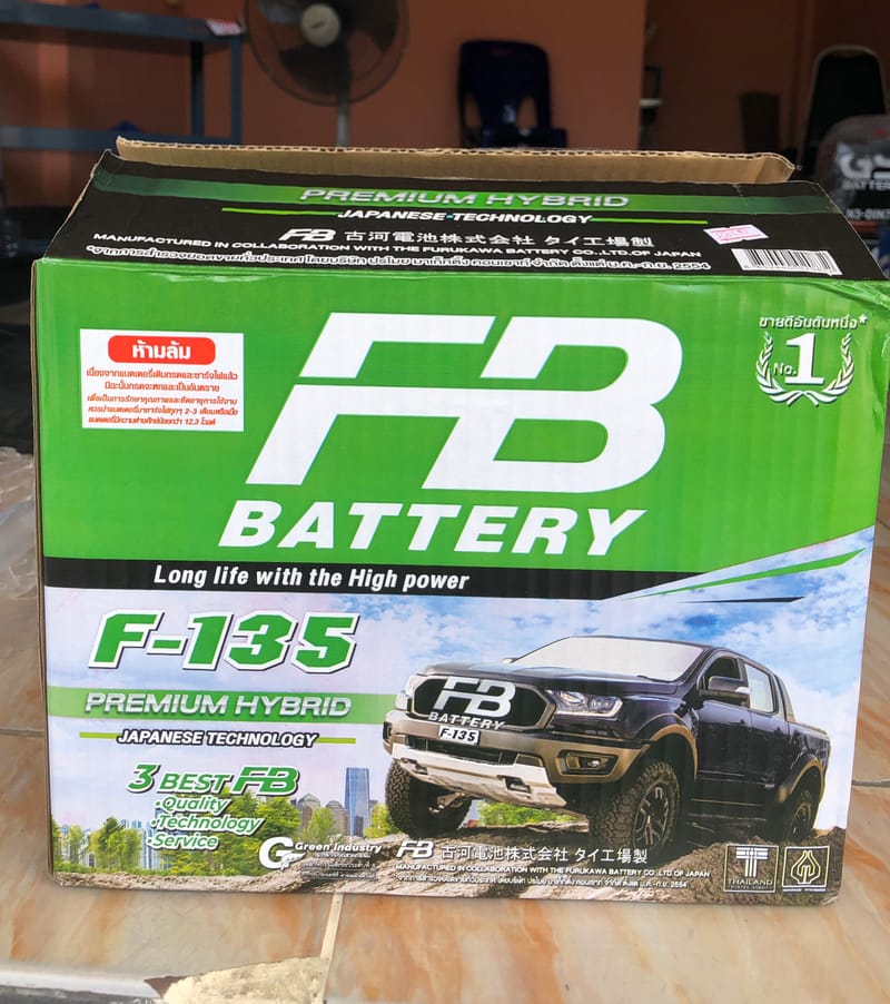 FB แบตเตอรี่ F-135L-R  85แอมป์ รถกระบะ รถบรรทุก