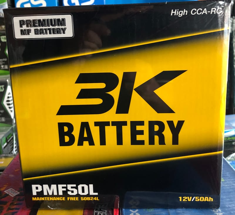 แบตเตอรี่รถยนต์ รถเก๋ง 3K PMF-50L 50แอมป์