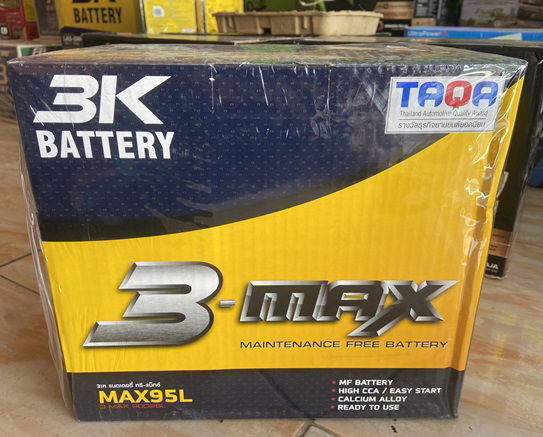 แบตเตอรี่รถยนต์ 3K MAX95 แบต 75 แอมป์ เก๋ง,กระบะ