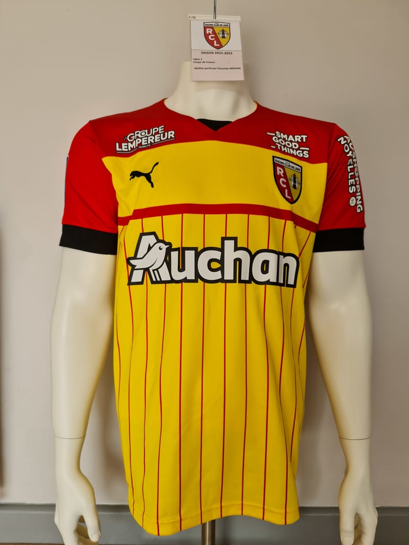 Short RC Lens 2023-2024 Officiel Style - Patch Thermo Foot Maillot | Jaune Ligue 1