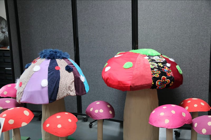Meter-tall Mushrooms 