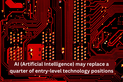 AI (Artificial Intelligence) may replace a quarter of entry-level technology positions