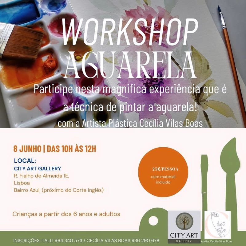 Family watercolour workshop by Cecilia Vilas Boas 🎨