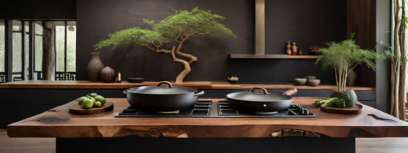 Wok Range em Tampo Rustico