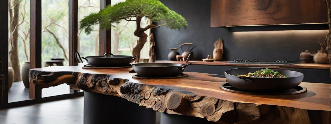 Wok Range em Tampo Rustico