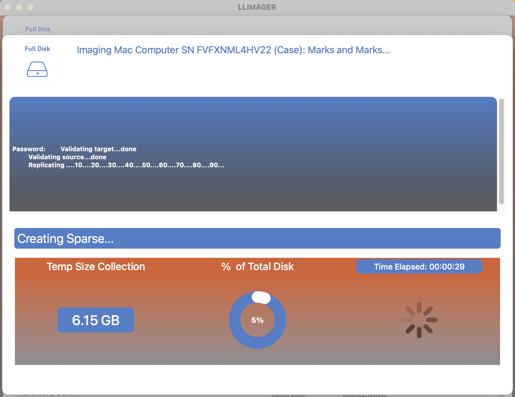 Sample v4.x Disk Acquisition Log