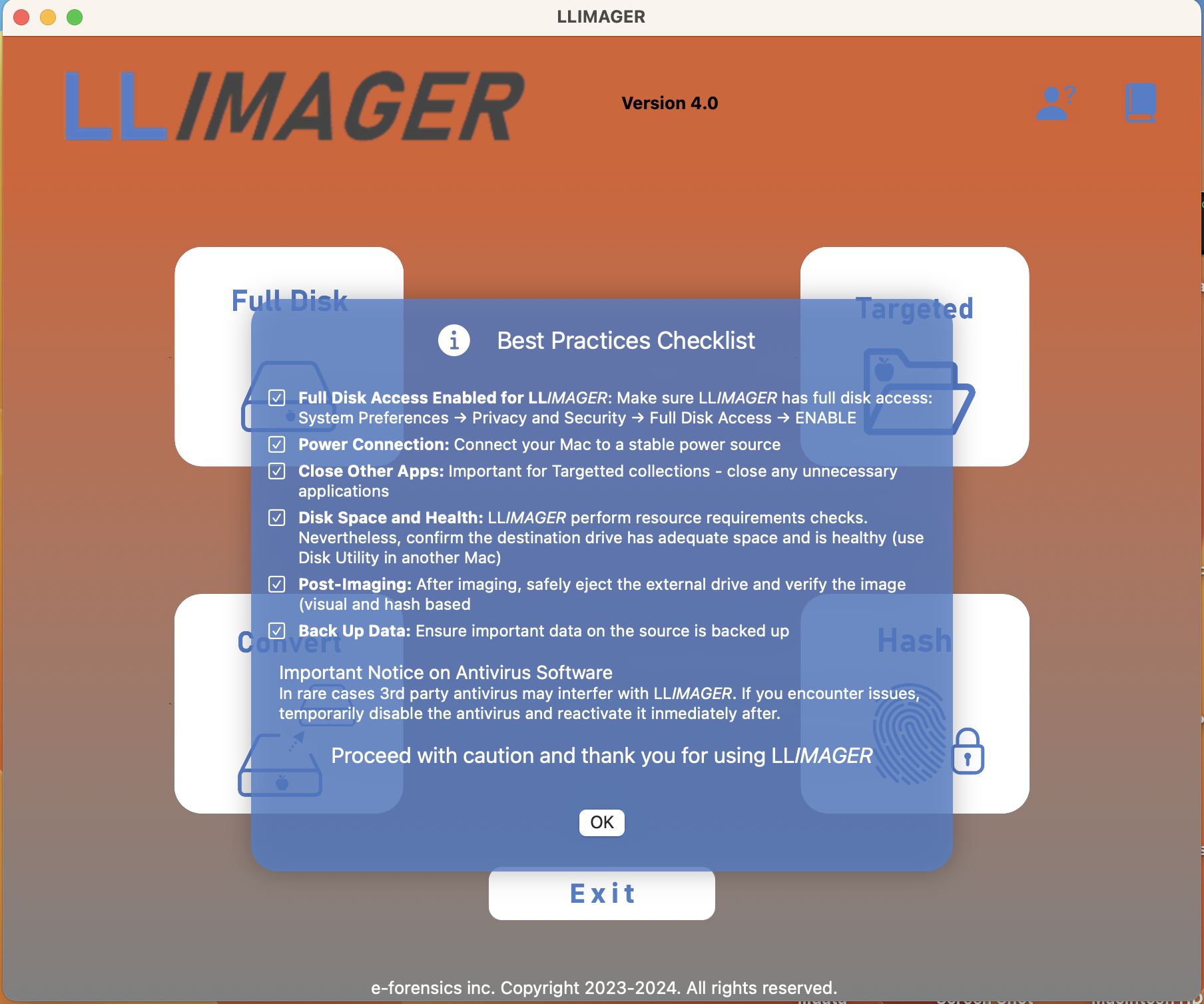 LLIMAGER v4.x Manual