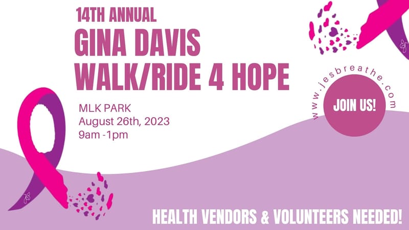 14th Annual "Gina Davis-Walk/Ride 4 Hope"