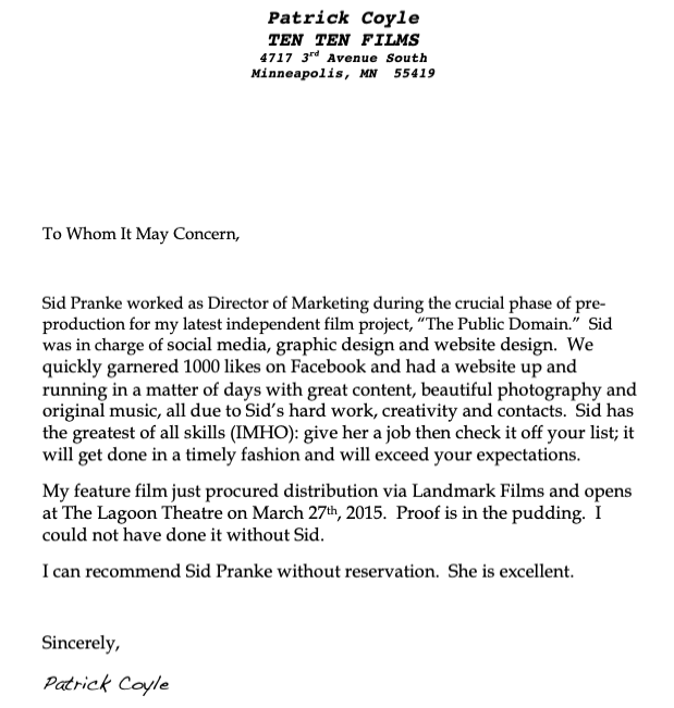 Director of Marketing - Preproduction