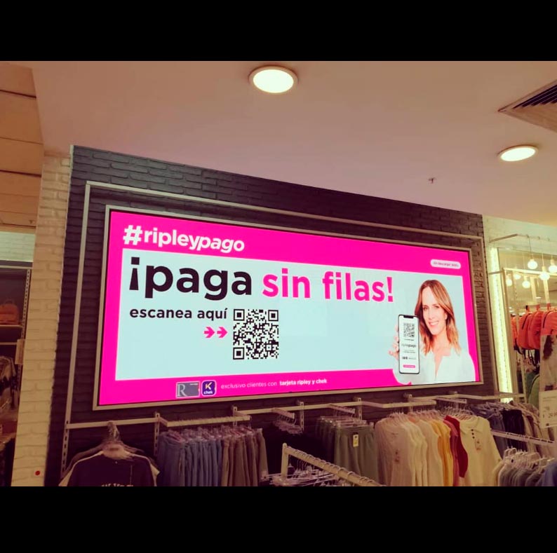 Proyecto pantalla LED Index mujer Ripley Plaza Vespucio.