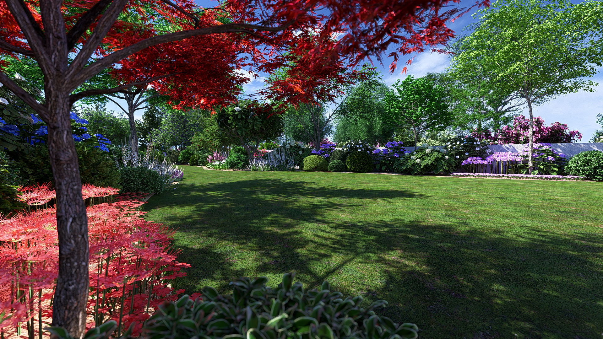 4 univers dans un même jardin. 